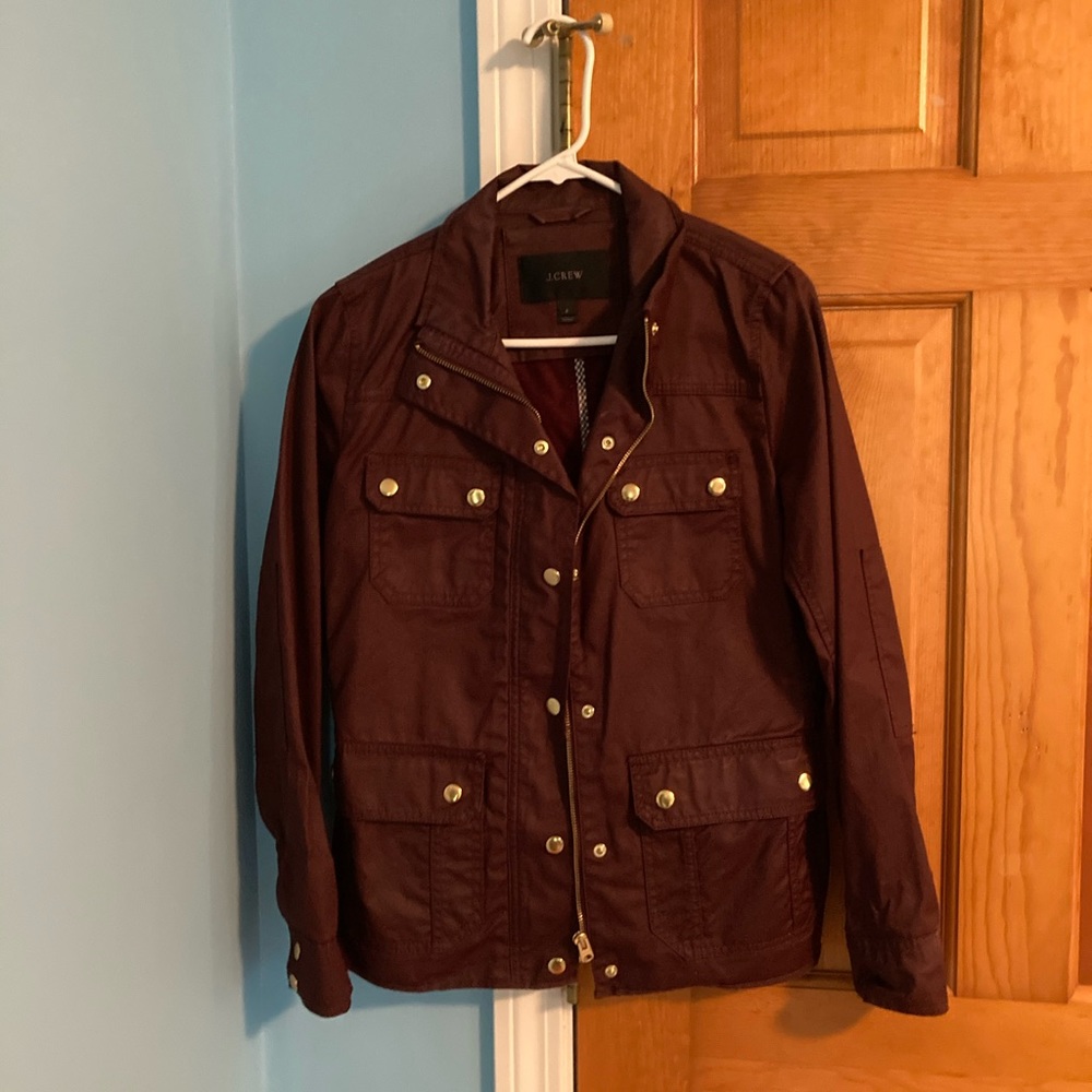 J. Crew maroon field jacket